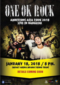 バンコク ONE OK ROCK AMBITIONS ASIA TOUR 2018