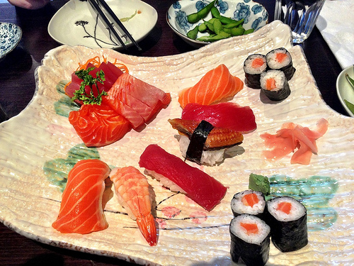 Sushi and sashimi